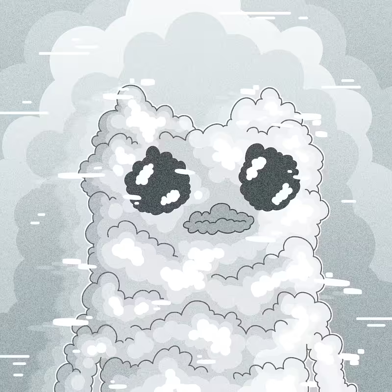 Cloudy mascot illustration